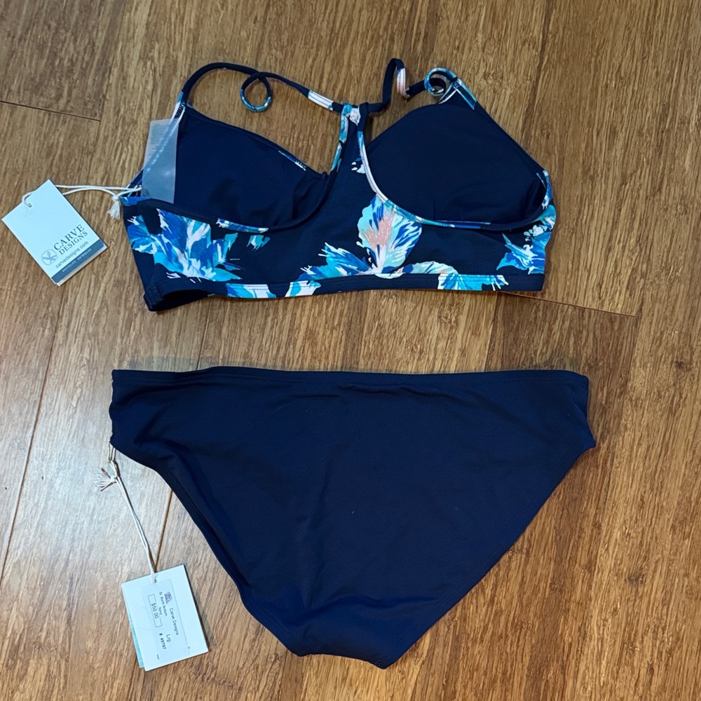 Carve Designs Blue Floral Bikini - Picture 2 of 4